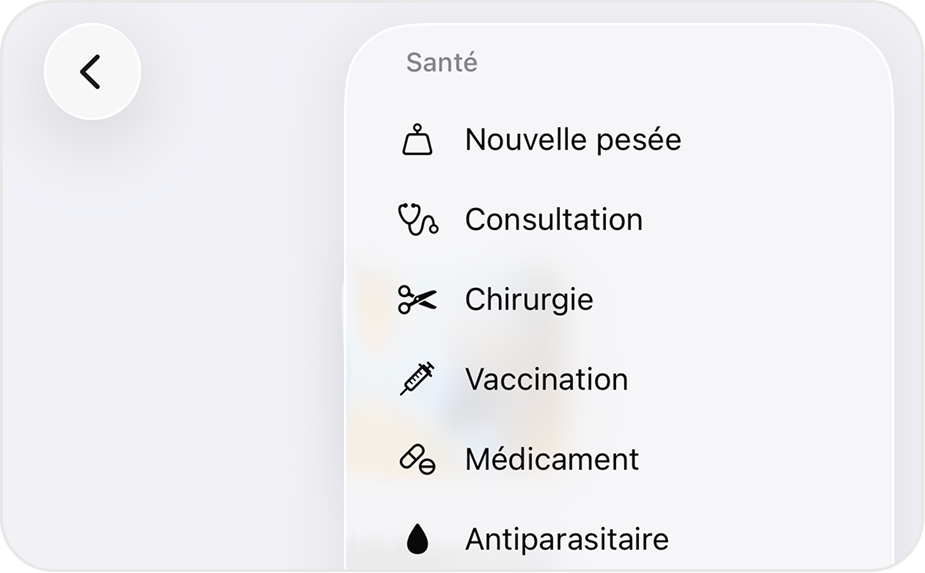 Santé - Enregistrez tout dans l'application
